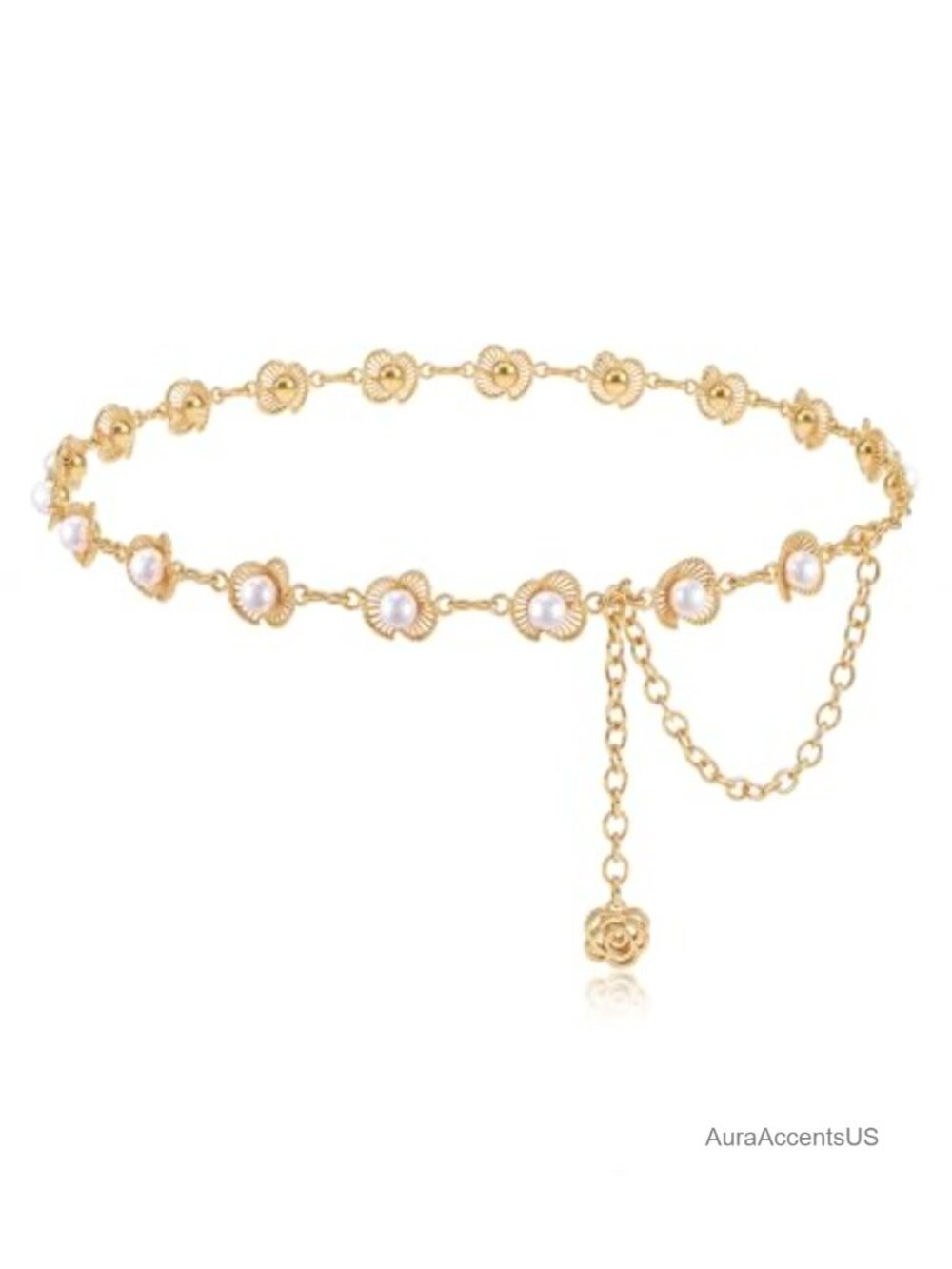 Fashion Metal Waist Chain Belt for Dress Jeans